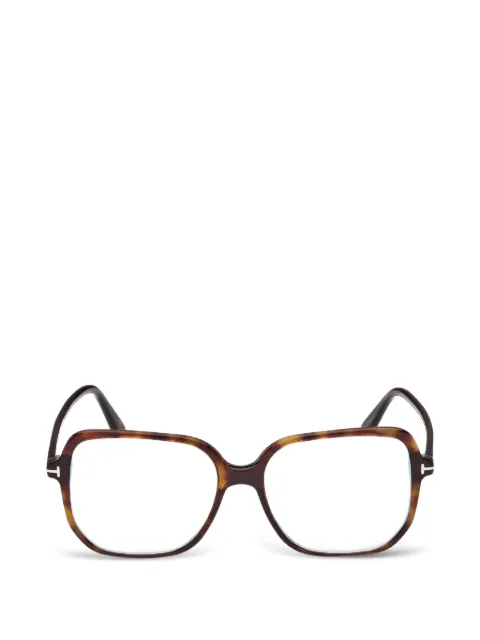TOM FORD Eyewear firkantede briller med skildpaddeeffekt