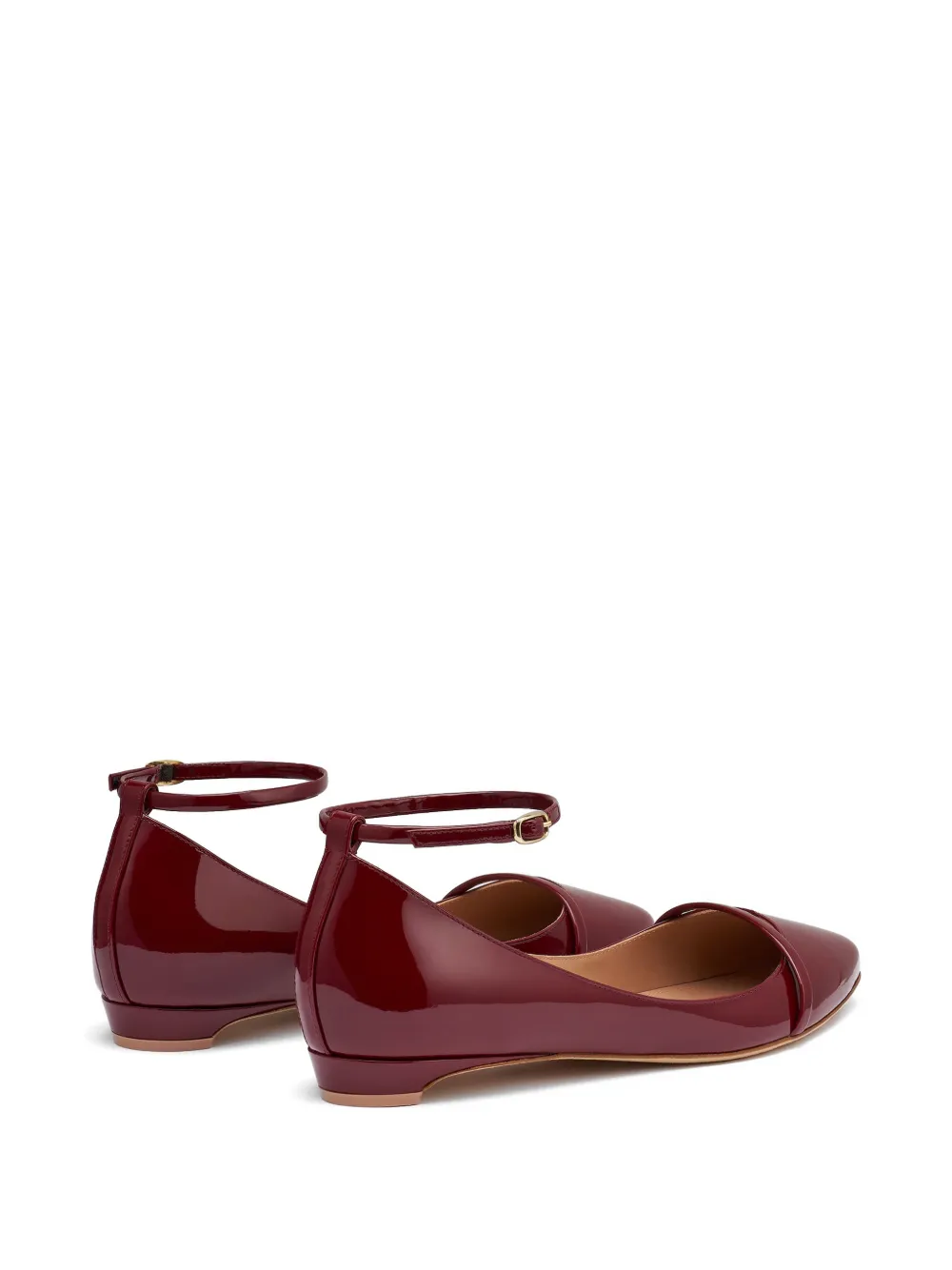 Malone Souliers patent leather Mary ballet flats Rood