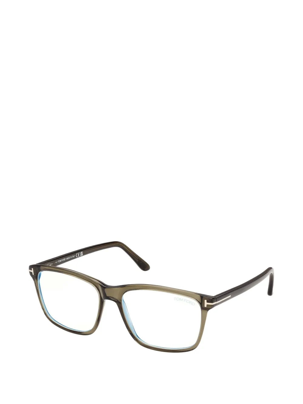 TOM FORD Eyewear T-logo square-frame glasses - Verde