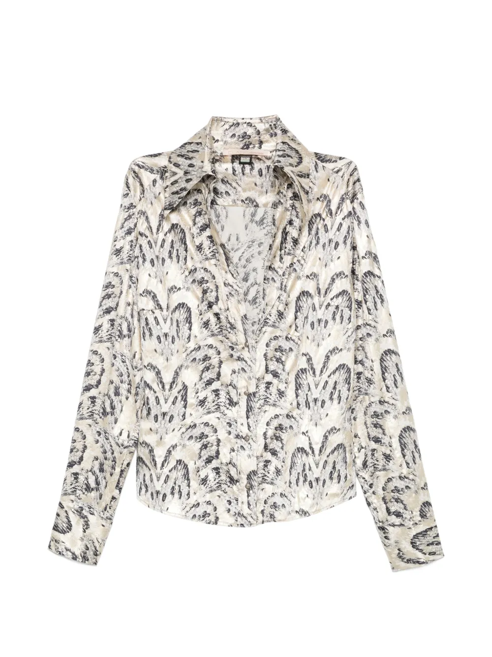 Roberto Cavalli Vintage chemise à imprimé abstrait (2000) - Blanc