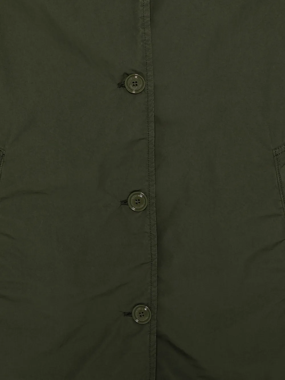  Aspesi Abrigo Con Manga Larga Y Botones - Verde 