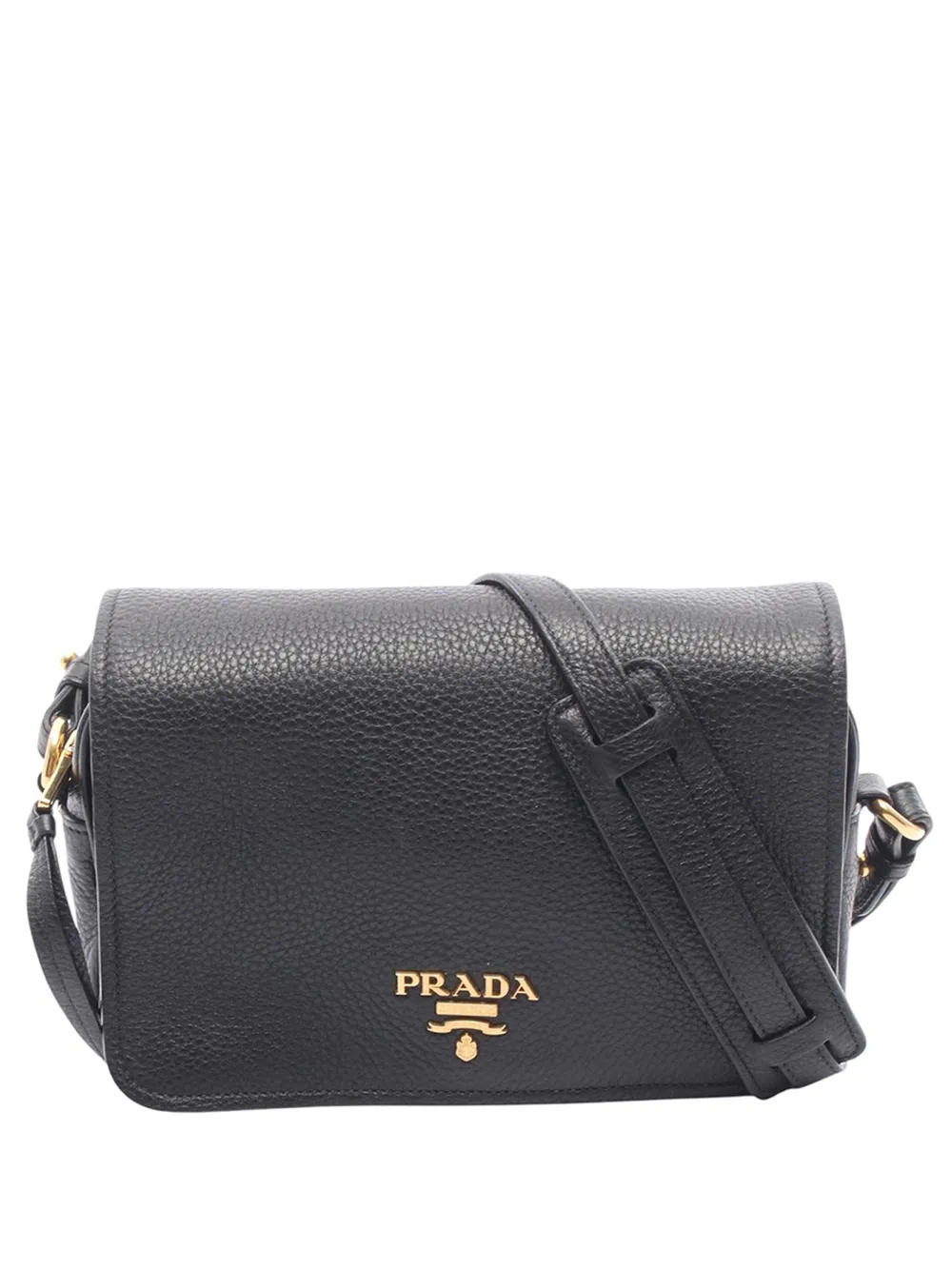 Prada Pre-Owned 2010-2026 Vitello Phenix Flap crossbody bag - Nero