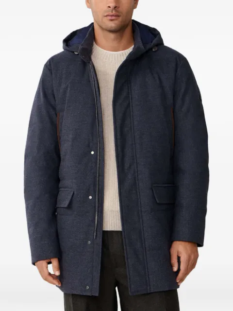 Hackett London herringbone hooded parka