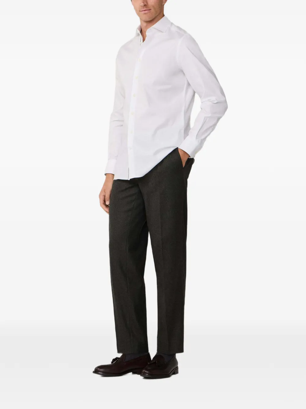 Hackett London Kensington slim-fit broek Groen