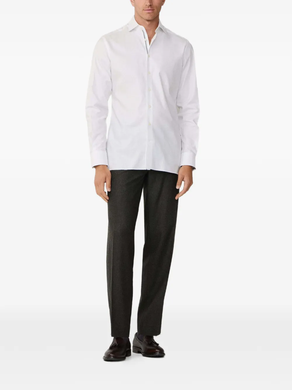 Hackett London Kensington slim-fit broek Groen