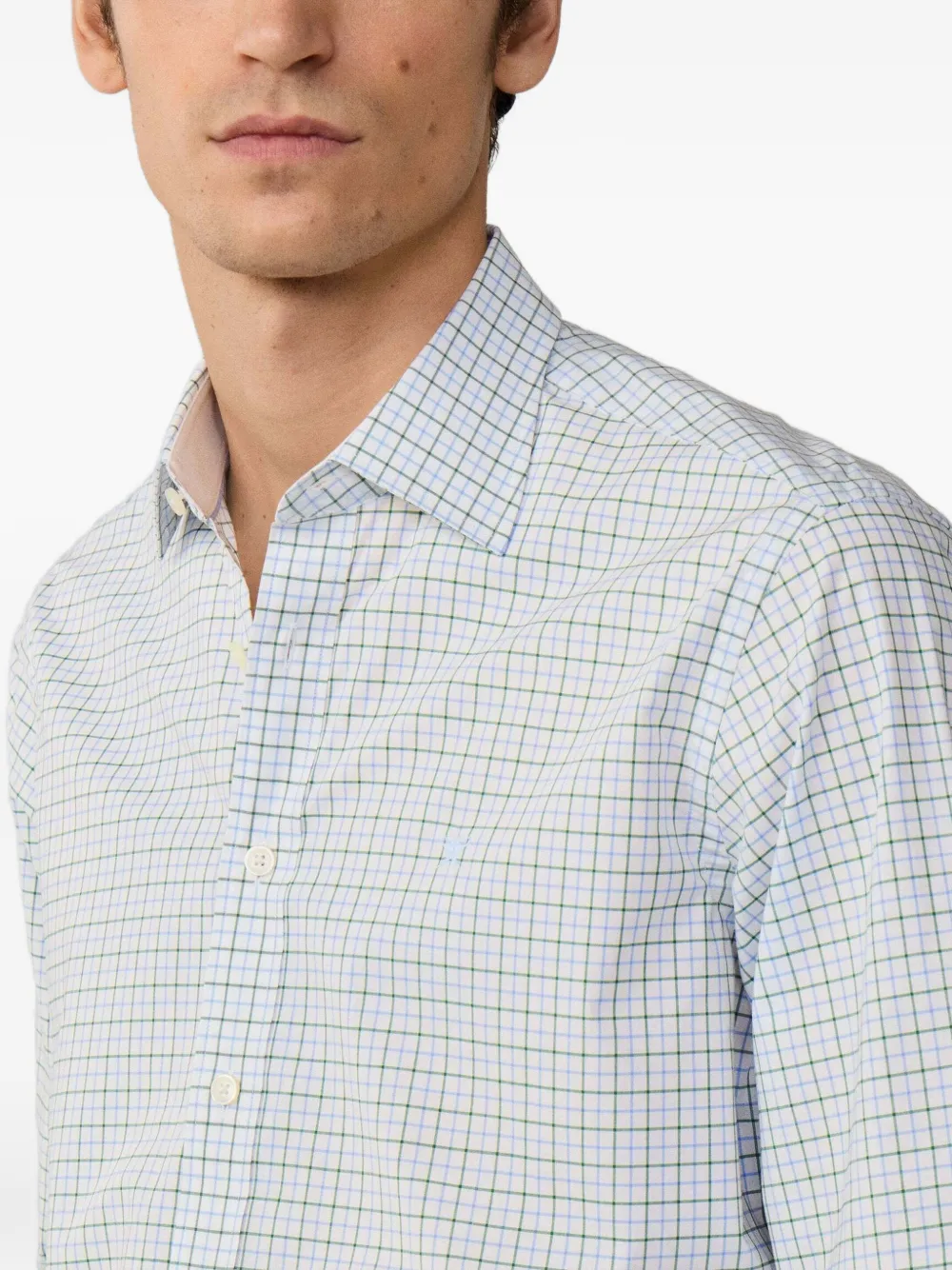 Hackett London Tattersall Pimlico overhemd Wit