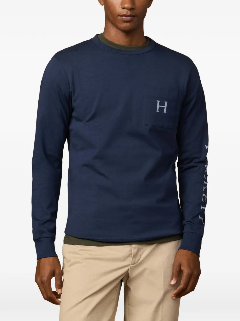 Hackett Heritage Peaks Logo-print T-shirt In Blue