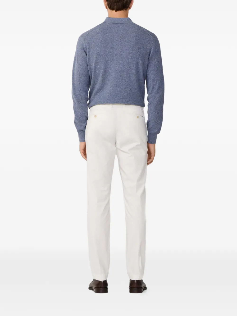 Hackett London Kensington broek met geverfd effect Wit