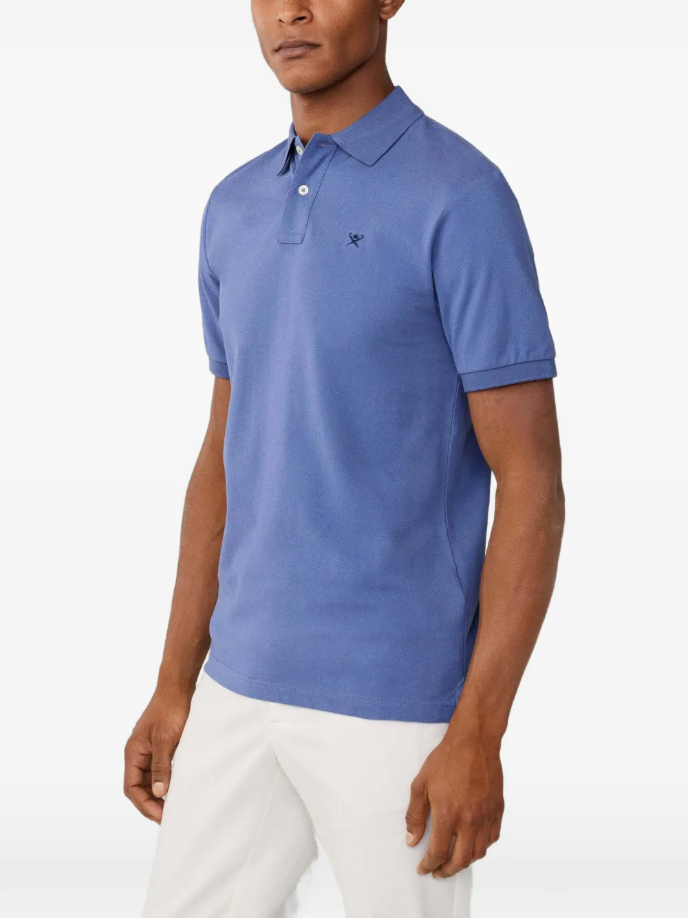 Hackett London Slim-fit poloshirt met geborduurd logo Blauw