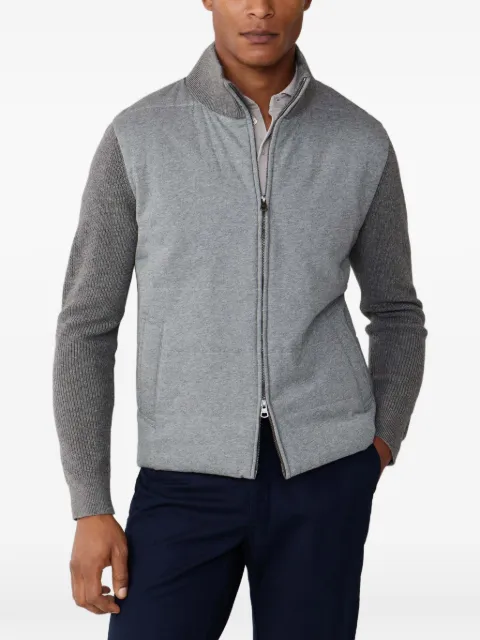 Hackett London ribbed-knit hybrid cardigan