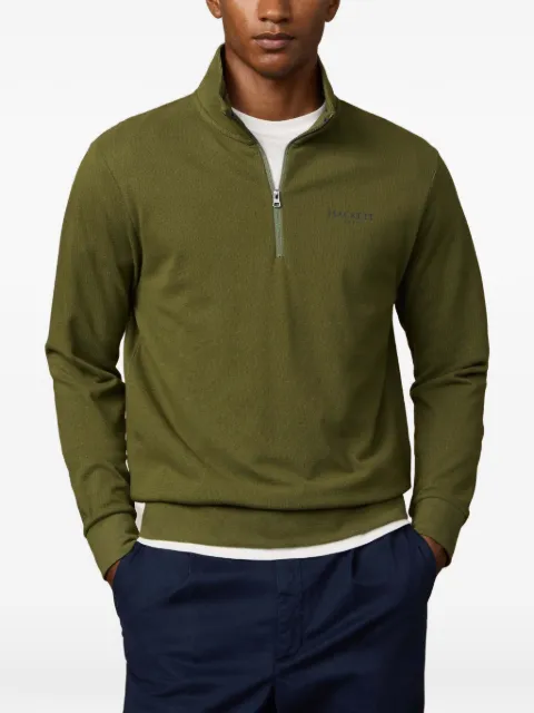 Hackett London suéter tejido de piqué con medio cierre