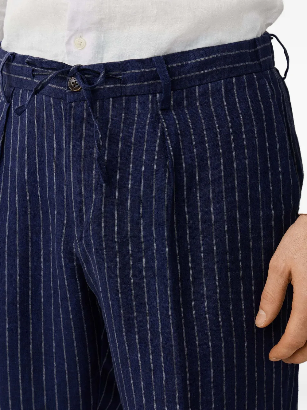 Hackett London Regent chino met krijtstreep Blauw