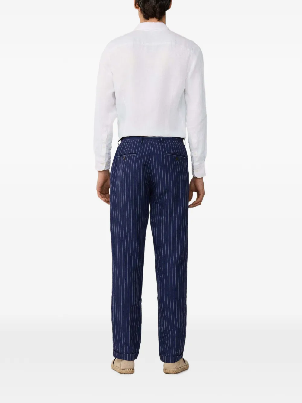 Hackett London Regent chino met krijtstreep Blauw