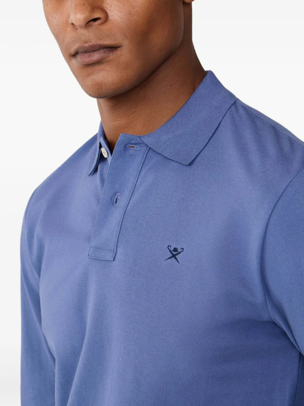 Hackett London Poloshirt met lange mouwen Blauw