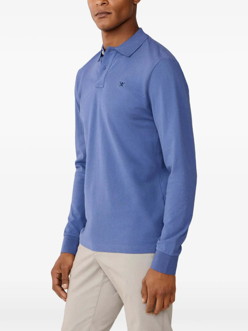 Hackett London Poloshirt met lange mouwen Blauw