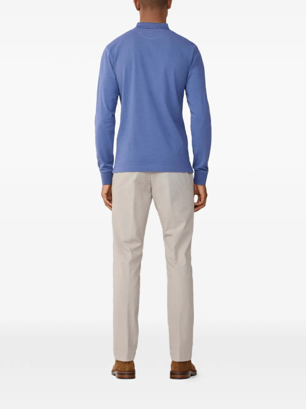 Hackett London Poloshirt met lange mouwen Blauw