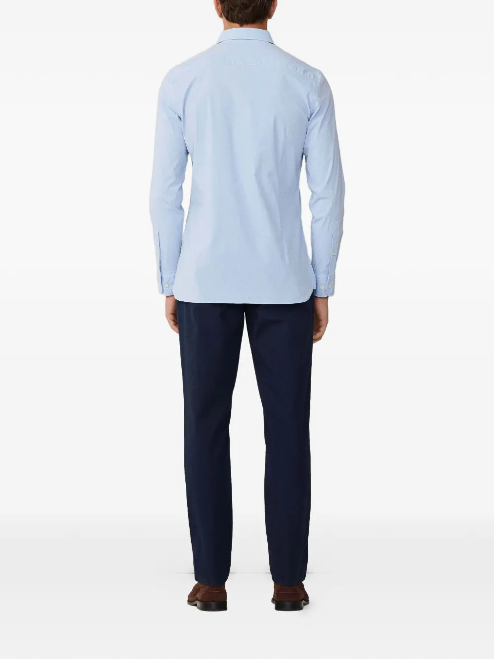 Hackett Cutaway-collar Poplin Shirt In Multi