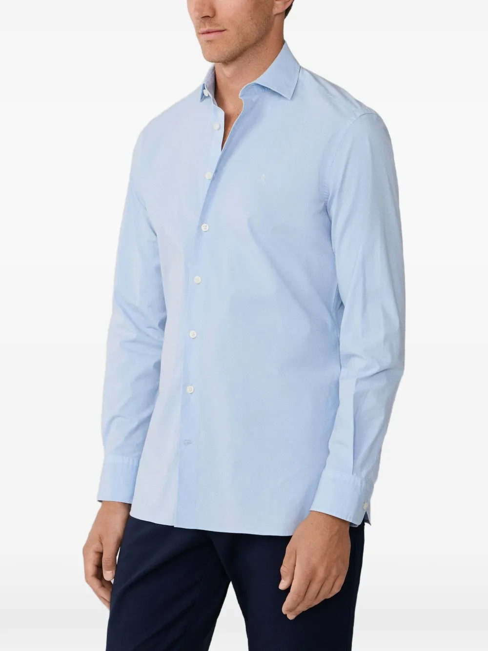 Hackett Cutaway-collar Poplin Shirt In Multi