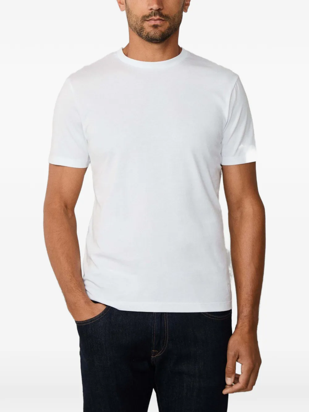 Hackett Logo-embroidered Pima-cotton T-shirt In Brown
