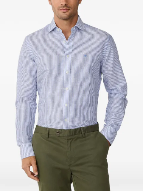 Hackett London Bengal-stripe Kent-collar shirt