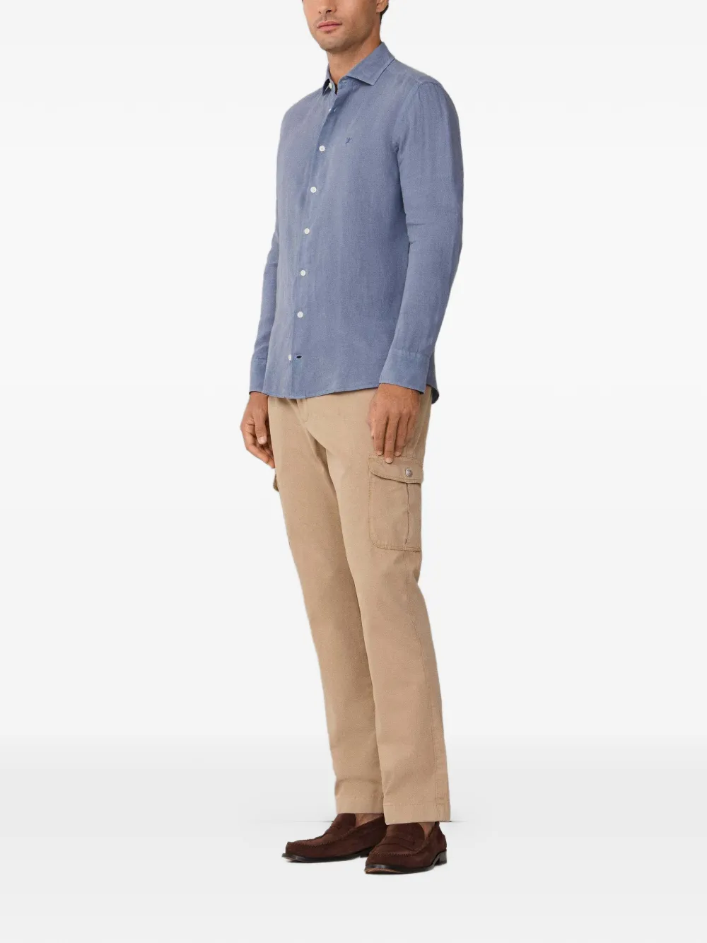 Hackett London Kensington slim-fit cargo broek Beige