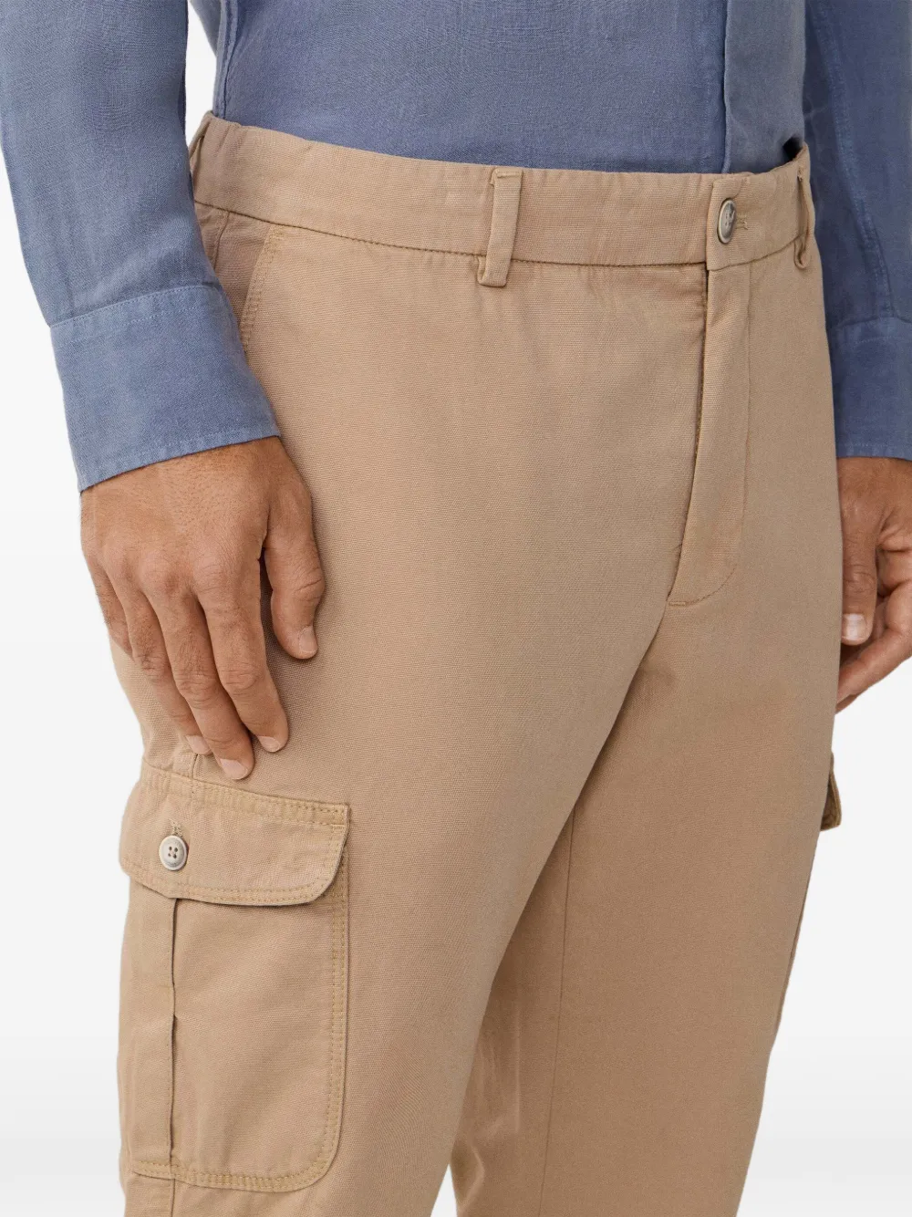 Hackett London Kensington slim-fit cargo broek Beige