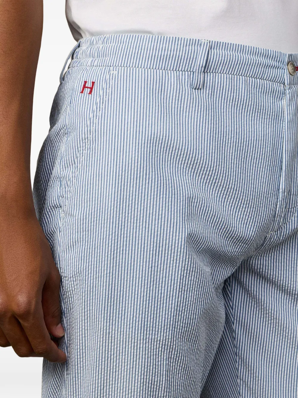 Hackett Stripe-pattern Trousers In Blue