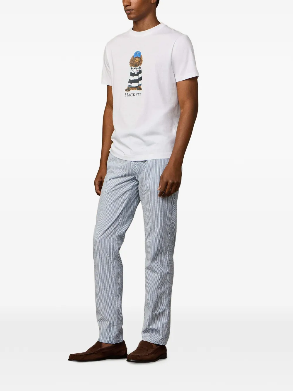Hackett Stripe-pattern Trousers In Blue