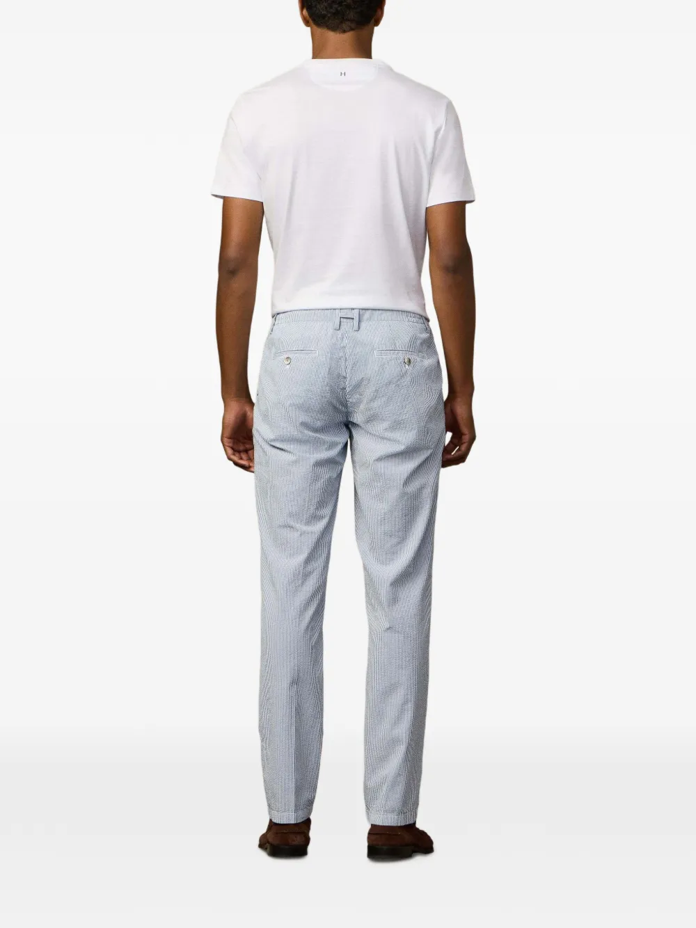 Hackett Stripe-pattern Trousers In Blue