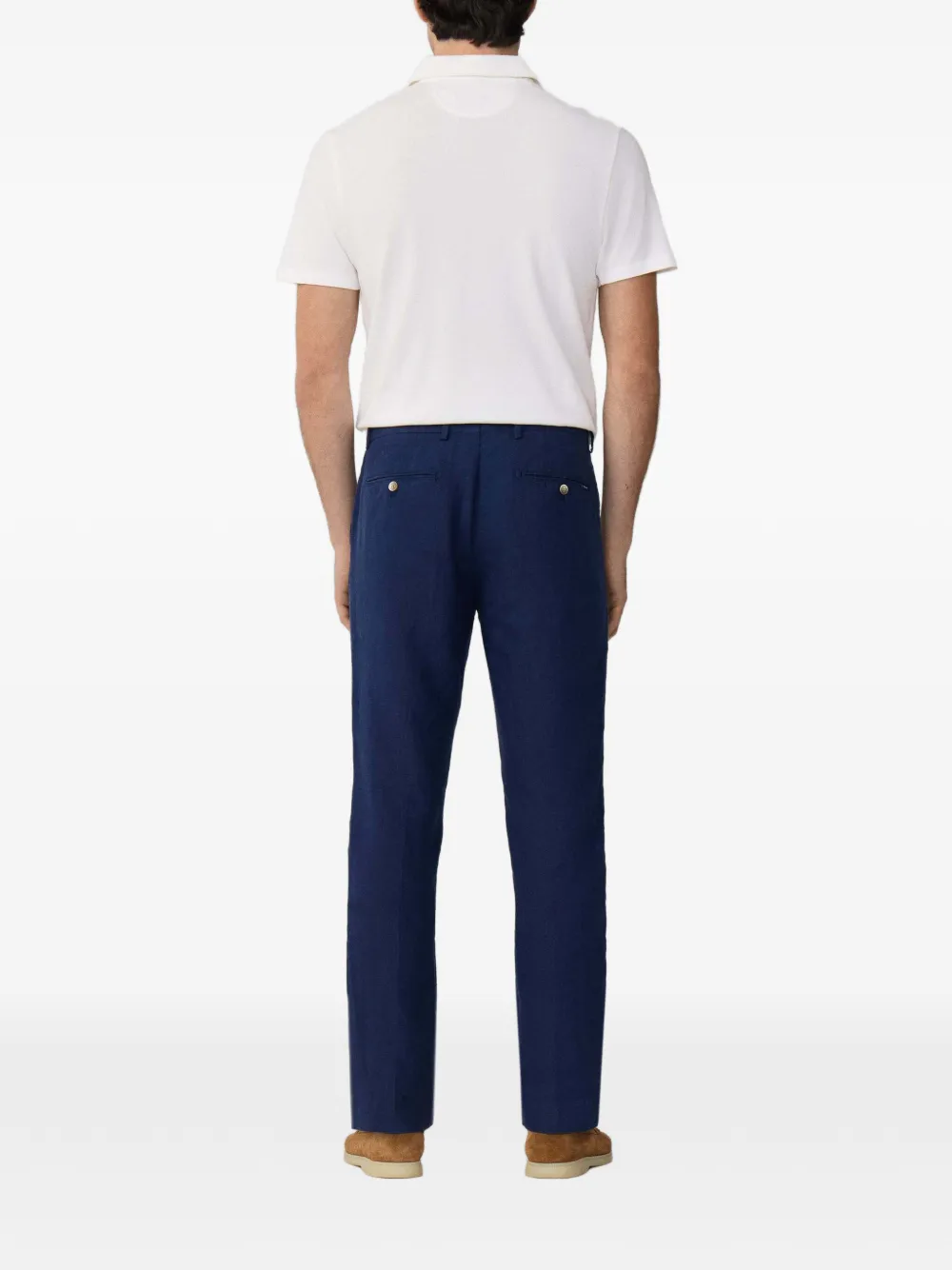 Hackett London Kensington linnen broek Blauw