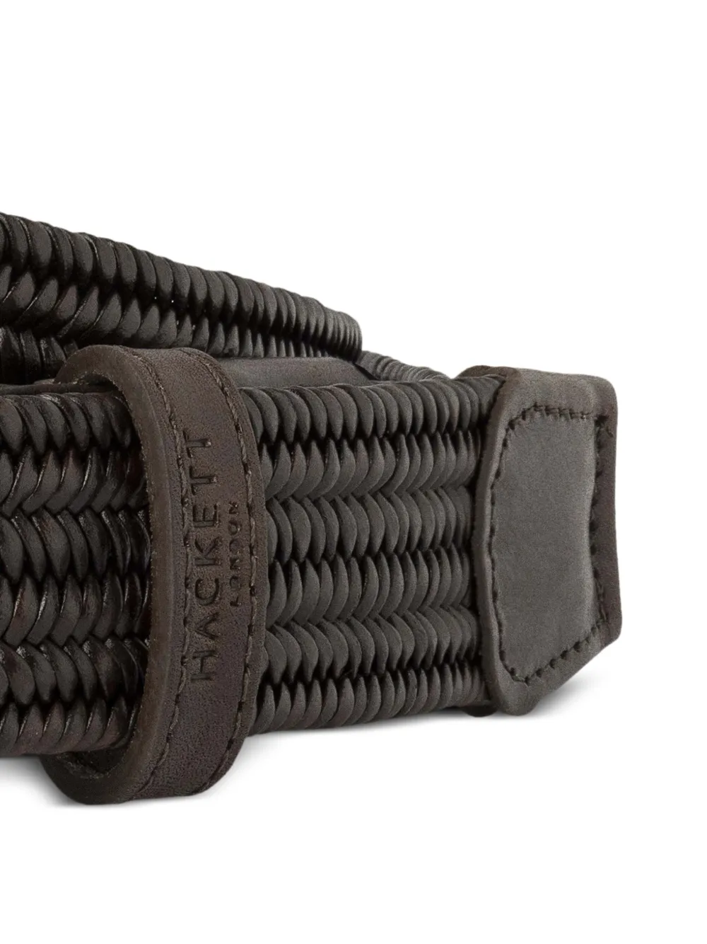 Hackett Braided Belt In Brown