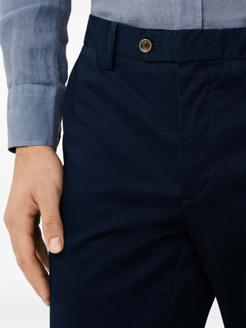 Hackett London Sanderson broek met riemlus Blauw