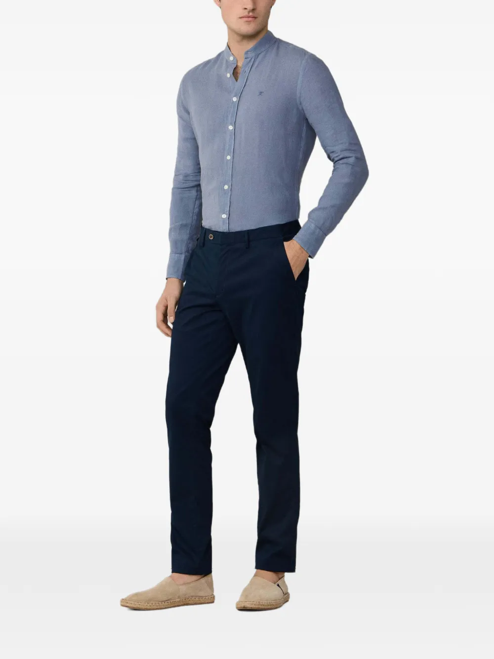 Hackett London Sanderson broek met riemlus Blauw