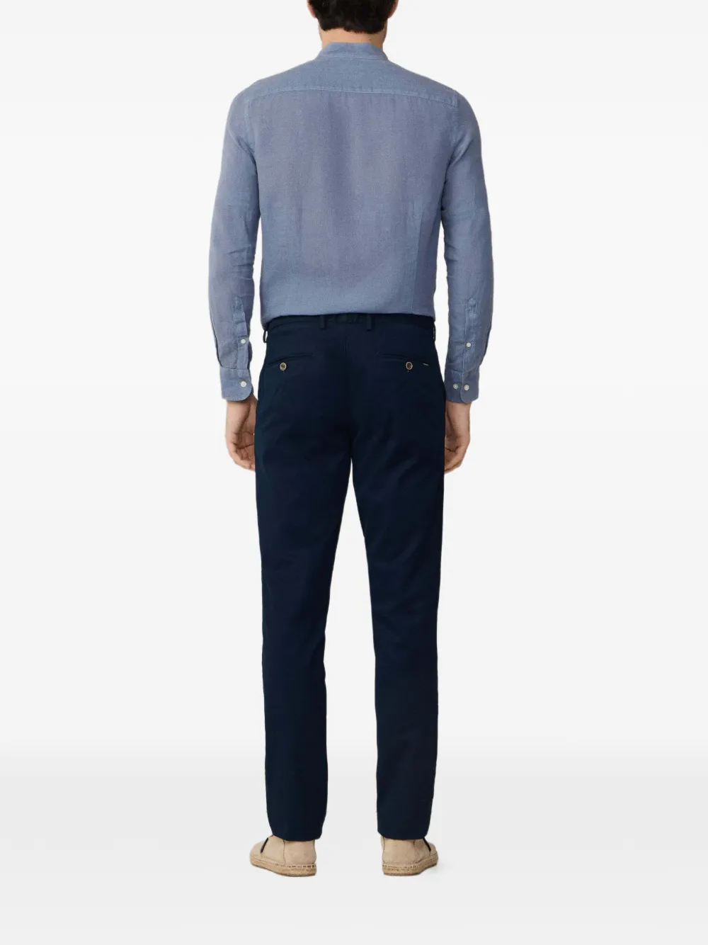 Hackett London Sanderson broek met riemlus Blauw