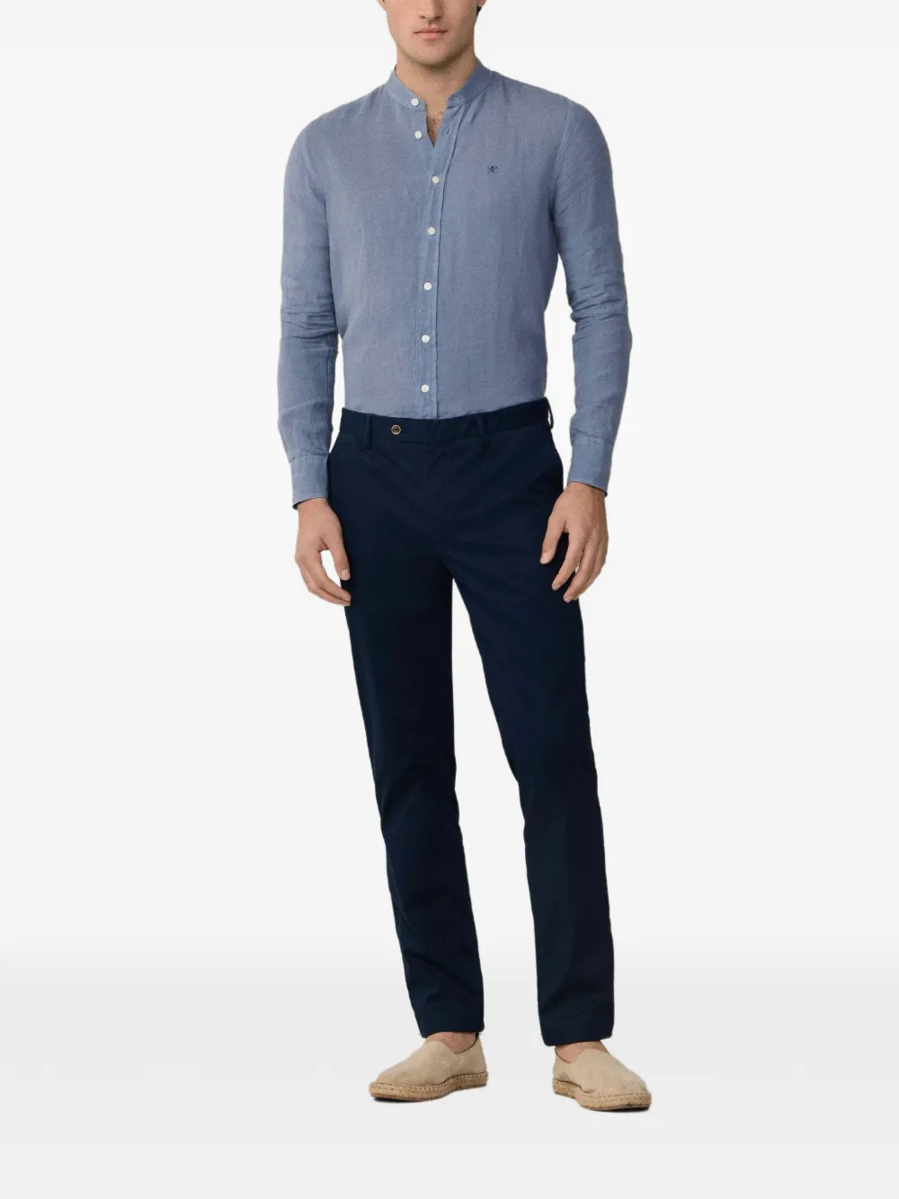 Hackett London Sanderson broek met riemlus Blauw