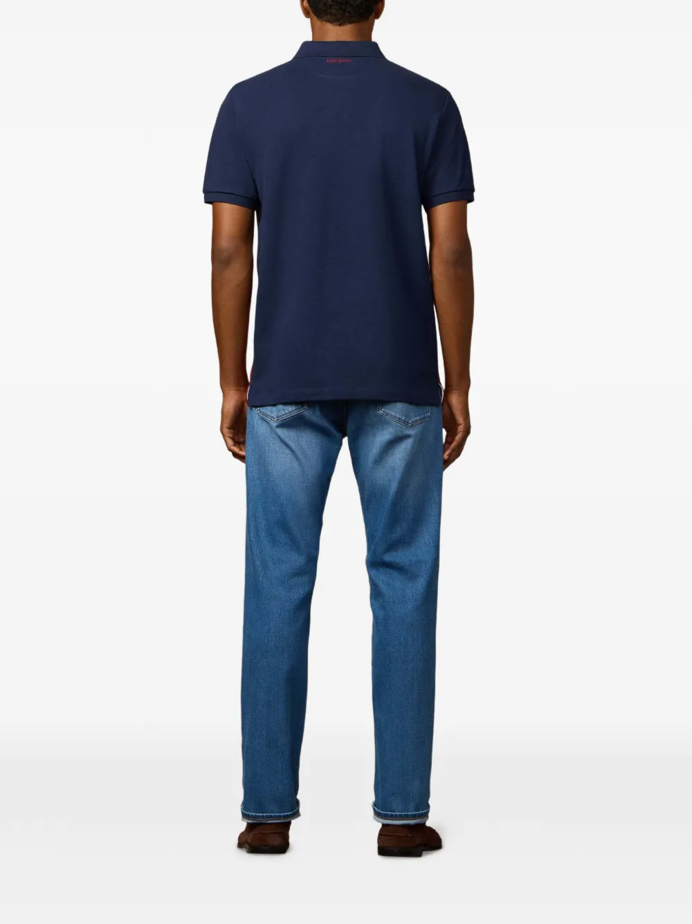 Hackett London Poloshirt met geborduurd logo Rood