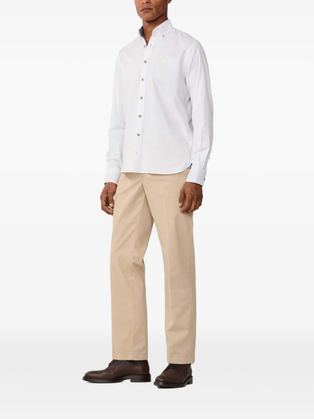 Hackett London Sanderson broek met riemlus Beige