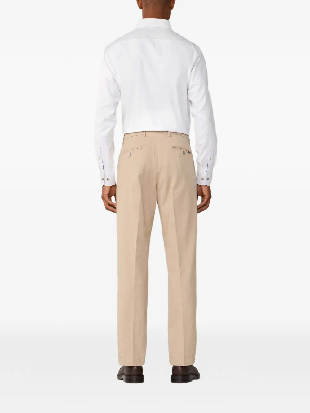 Hackett London Sanderson broek met riemlus Beige