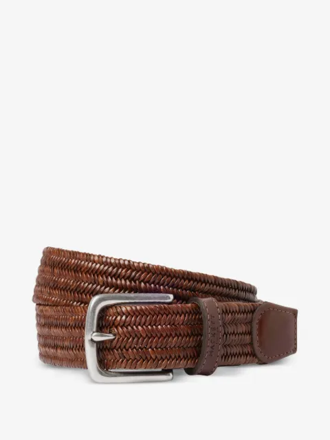 Hackett London braided leather belt