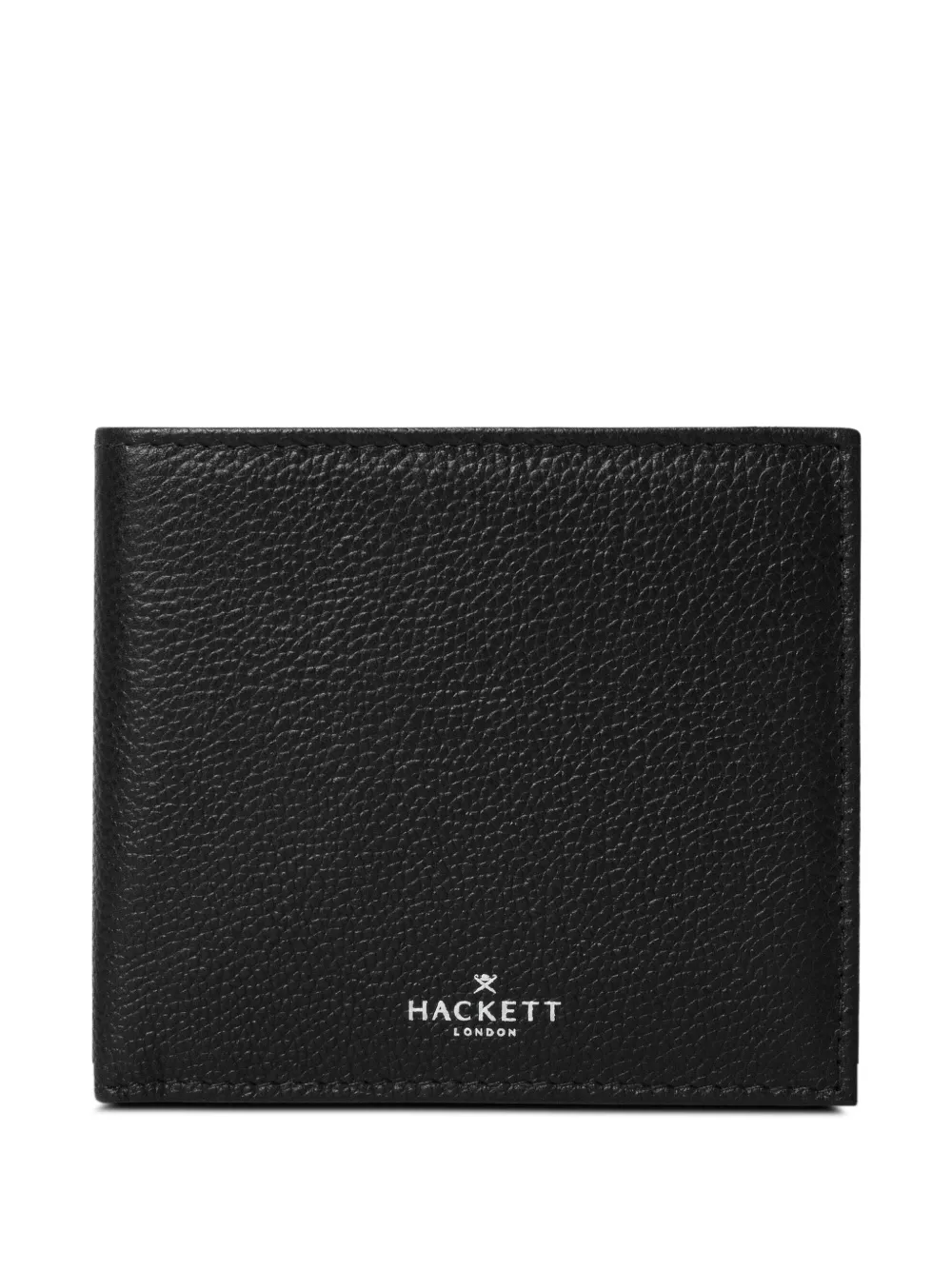 Hackett Logo-detail Leather Wallet In Black