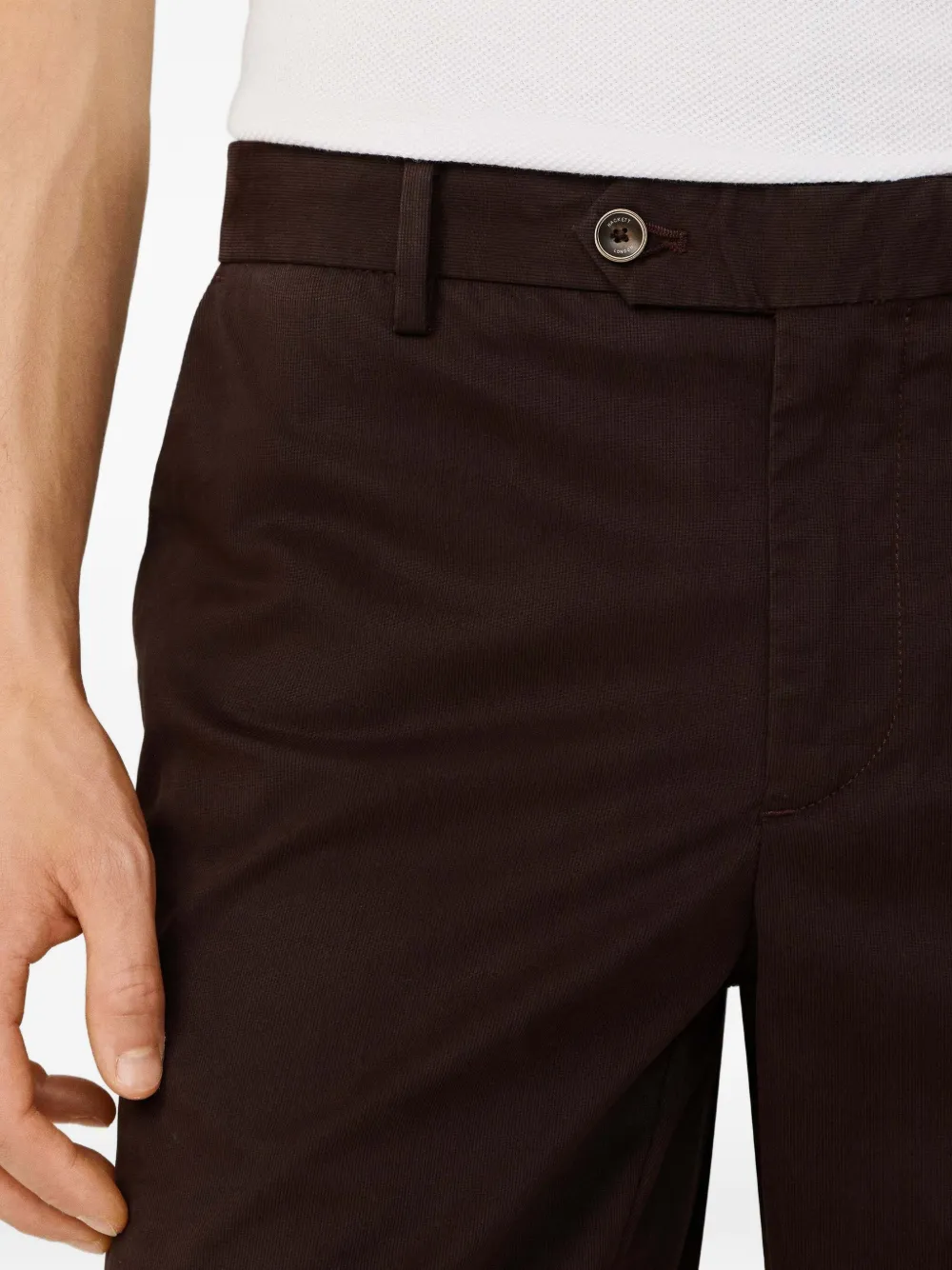 Hackett London Sanderson chino met textuur Bruin