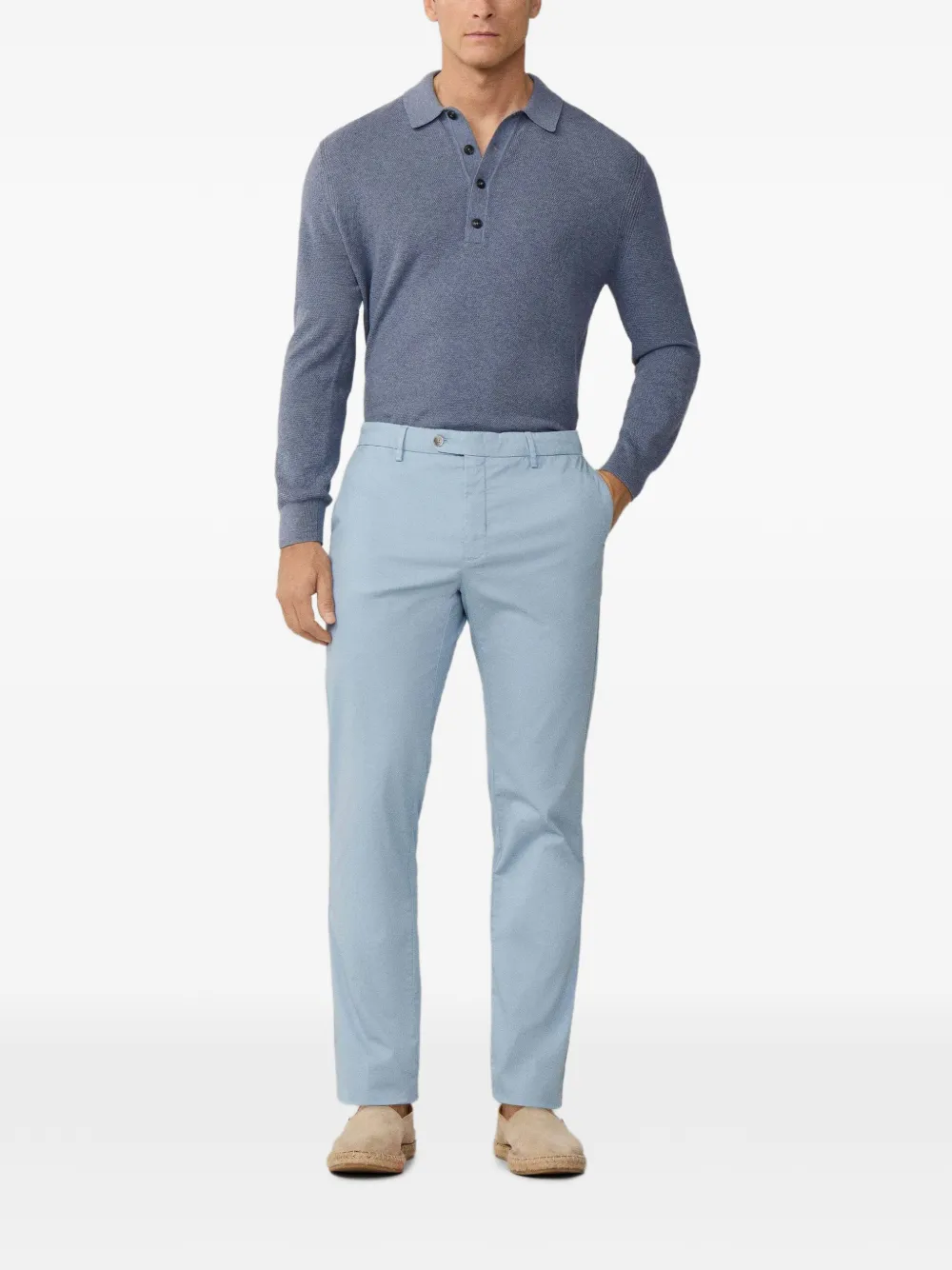 Hackett London Kensington slim-fit broek Blauw