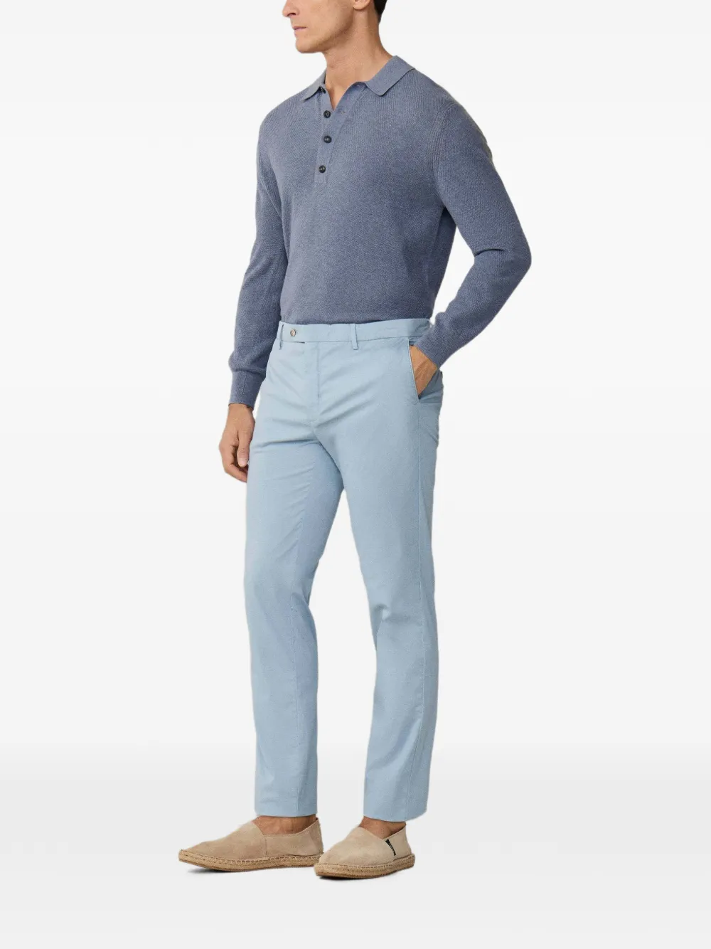 Hackett London Kensington slim-fit broek Blauw