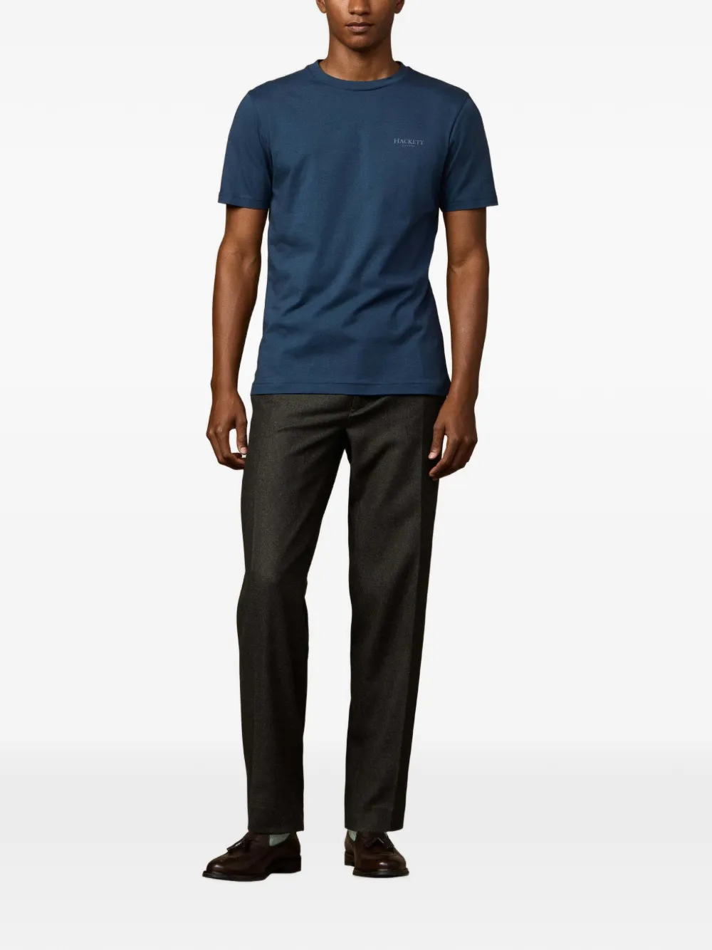 Hackett Logo-print T-shirt In Blue