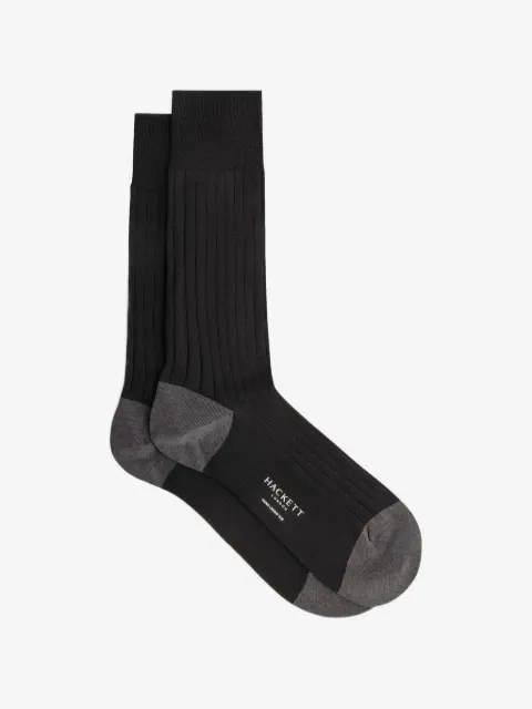 Hackett London ribbed mercerised cotton socks