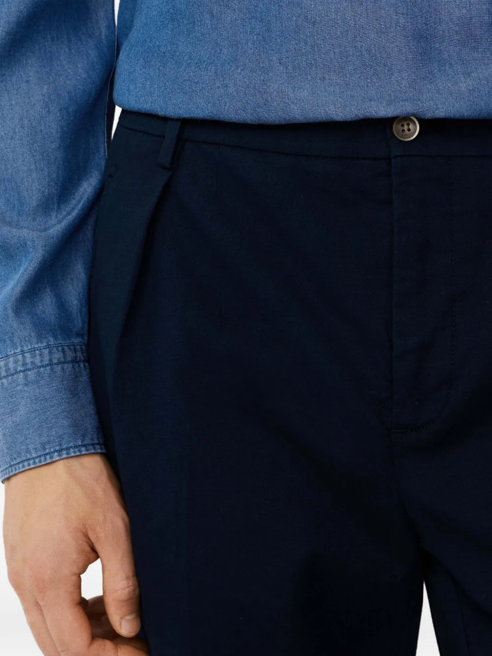 Hackett London Sloane broek met geplooid detail Blauw