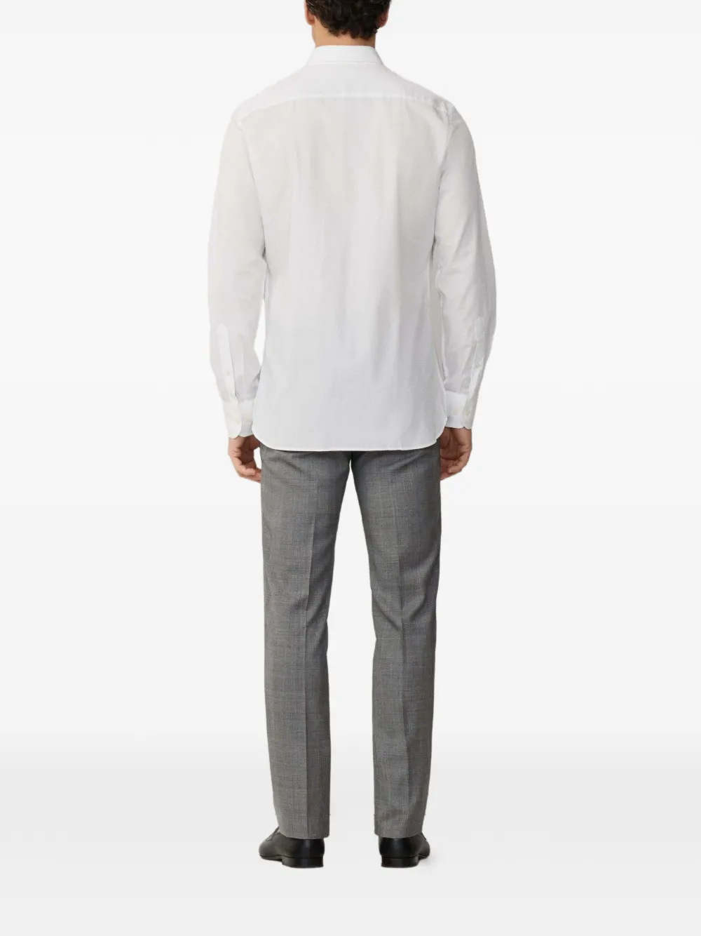 Hackett Pointed-collar Shirt In White