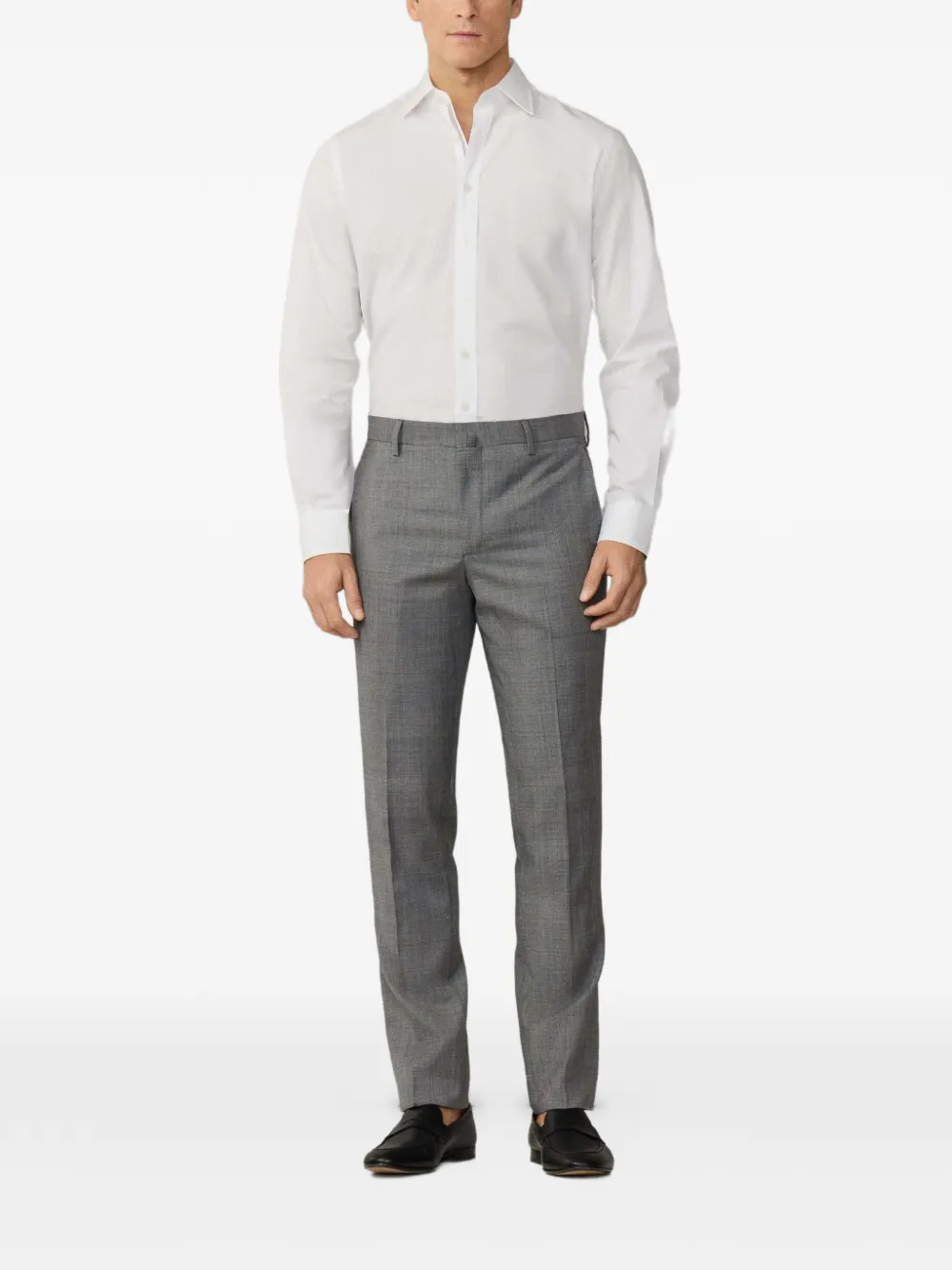 Hackett Pointed-collar Shirt In White
