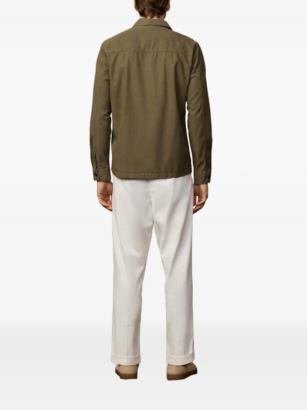 Hackett London Heritage twill shirtjack Groen