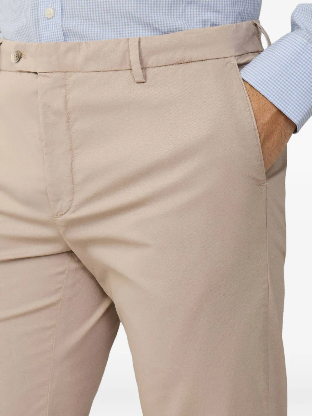 Hackett London Kensington slim-fit broek Beige